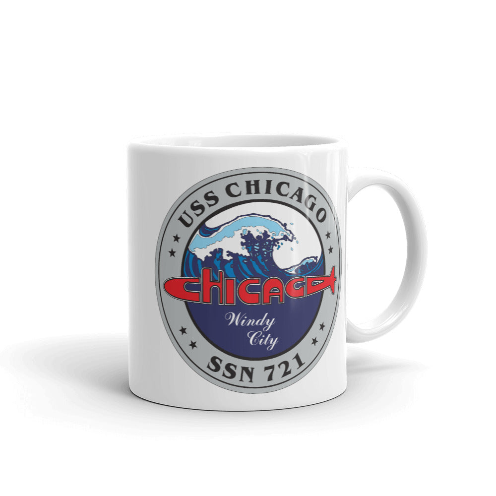 USS Chicago (SSN-721) SE Ship's Crest Mug