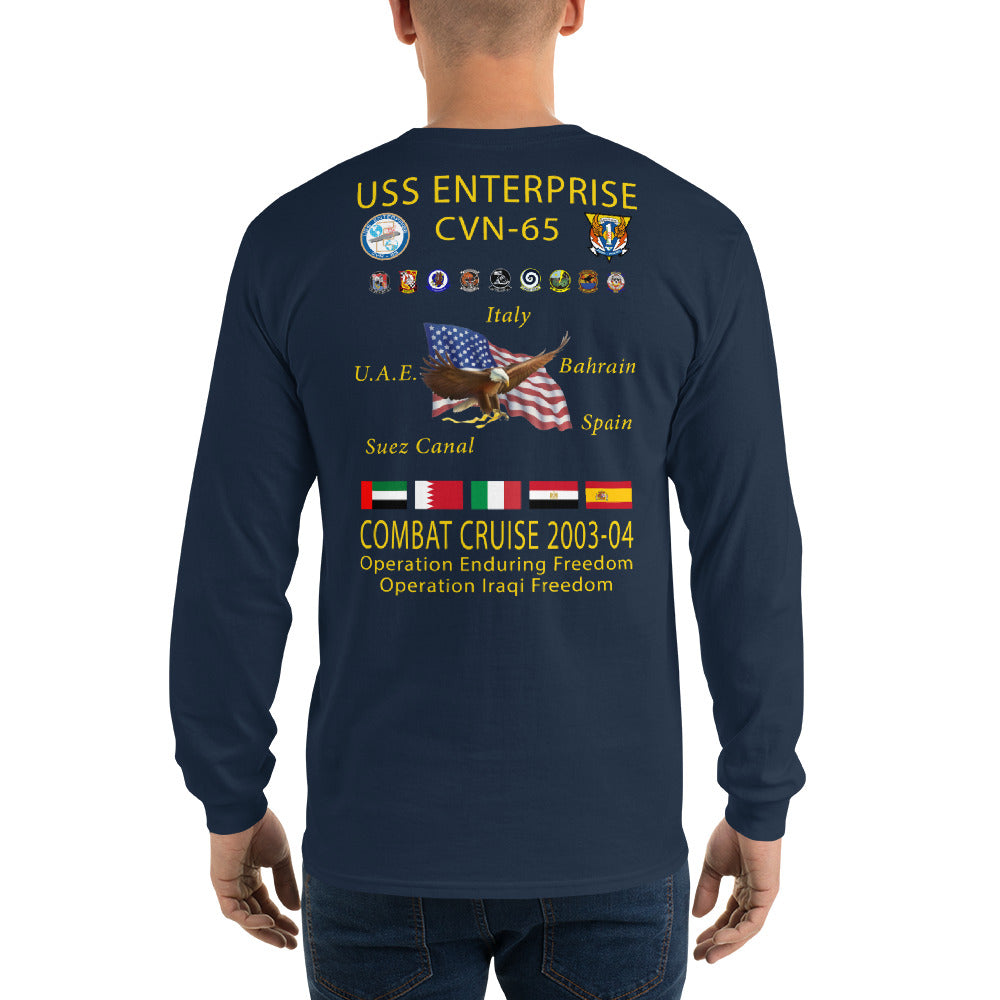 USS Enterprise (CVN-65) 2003-04 Long Sleeve Cruise Shirt