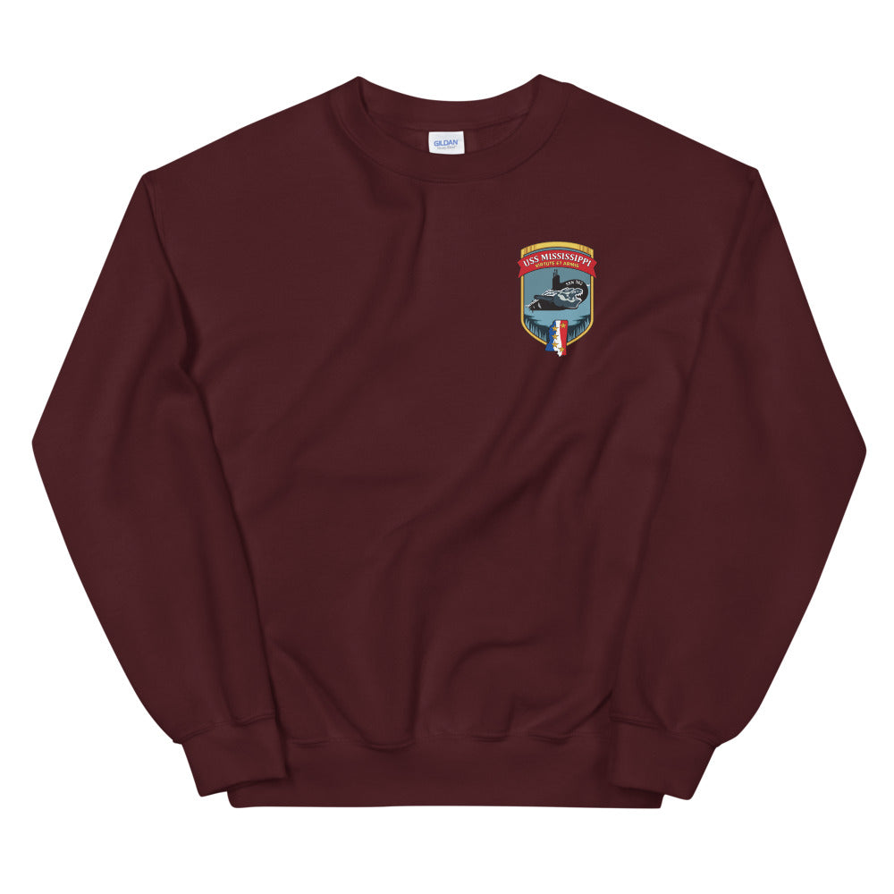 USS Mississippi (SSN-782) Ship's Crest Sweatshirt
