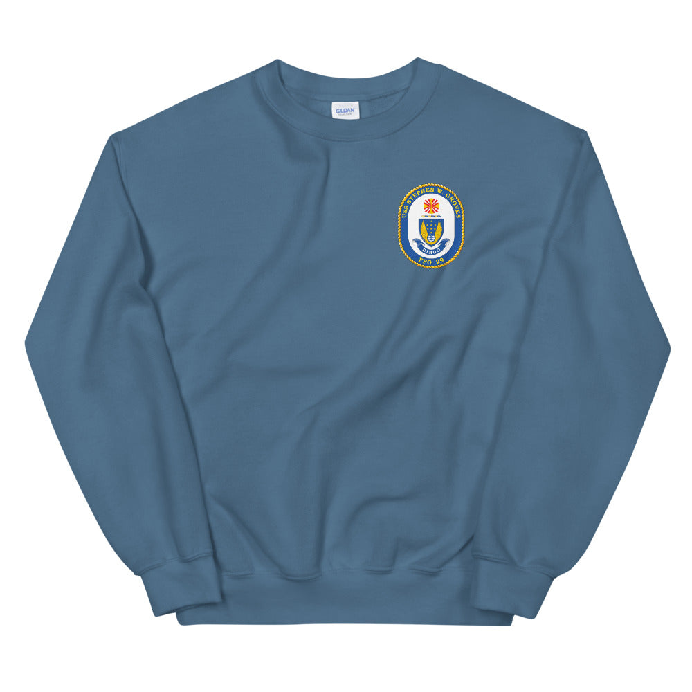 USS Stephen W. Groves (FFG-29) Ship's Crest Sweatshirt