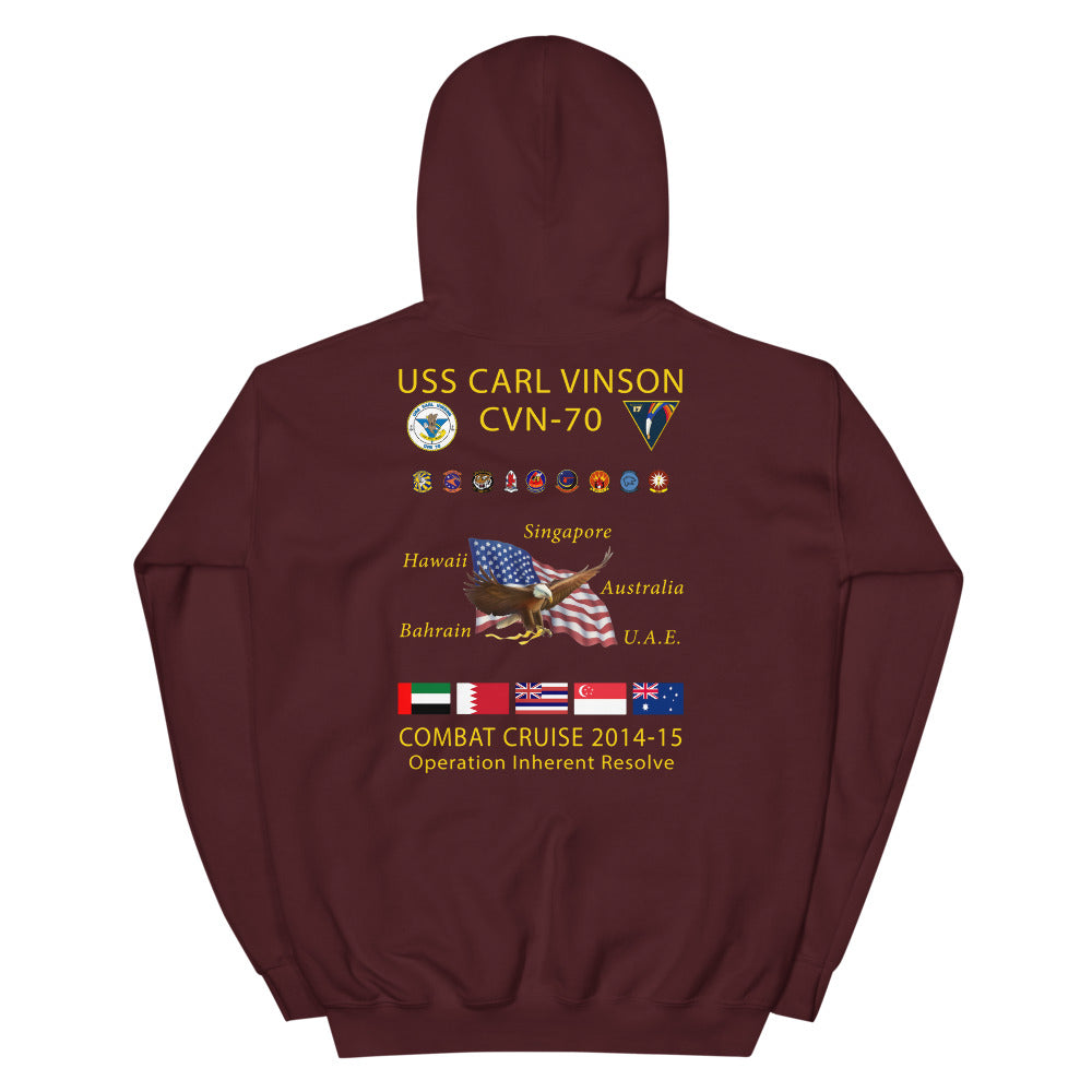USS Carl Vinson (CVN-70) 2014-15 Cruise Hoodie