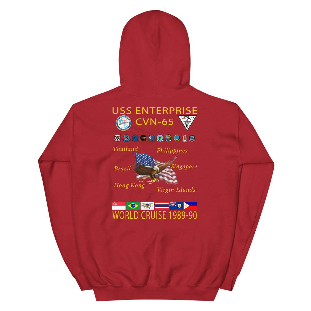 USS Enterprise (CVN-65) 1989-90 Cruise Hoodie