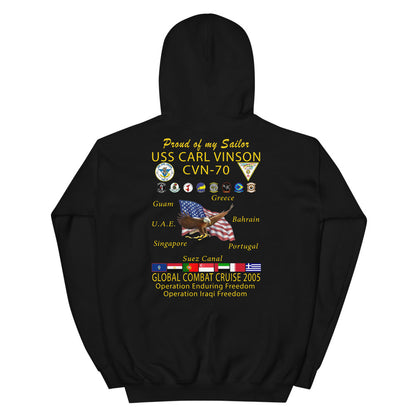 USS Carl Vinson (CVN-70) 2005 Cruise Hoodie - FAMILY