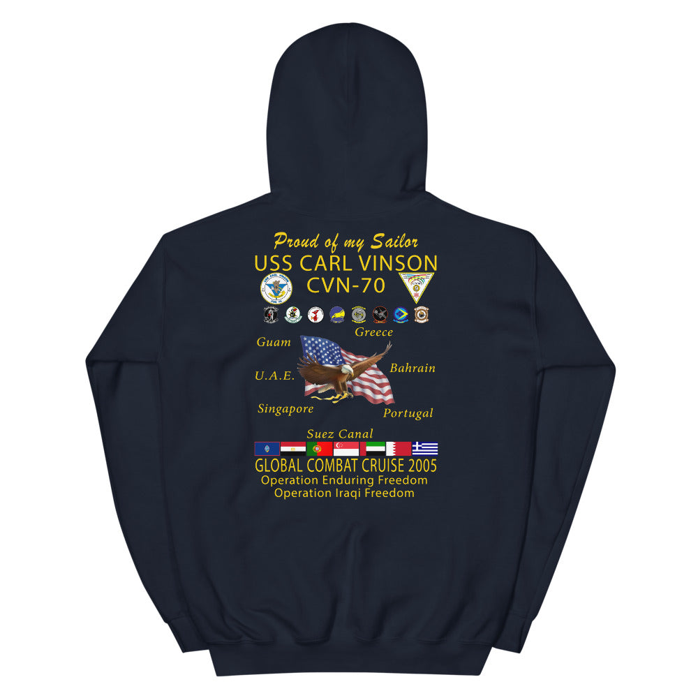 USS Carl Vinson (CVN-70) 2005 Cruise Hoodie - FAMILY