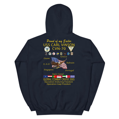 USS Carl Vinson (CVN-70) 2005 Cruise Hoodie - FAMILY