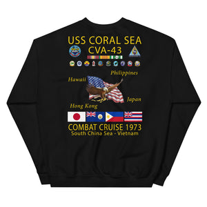 USS Coral Sea (CVA-43) 1973 Cruise Sweatshirt