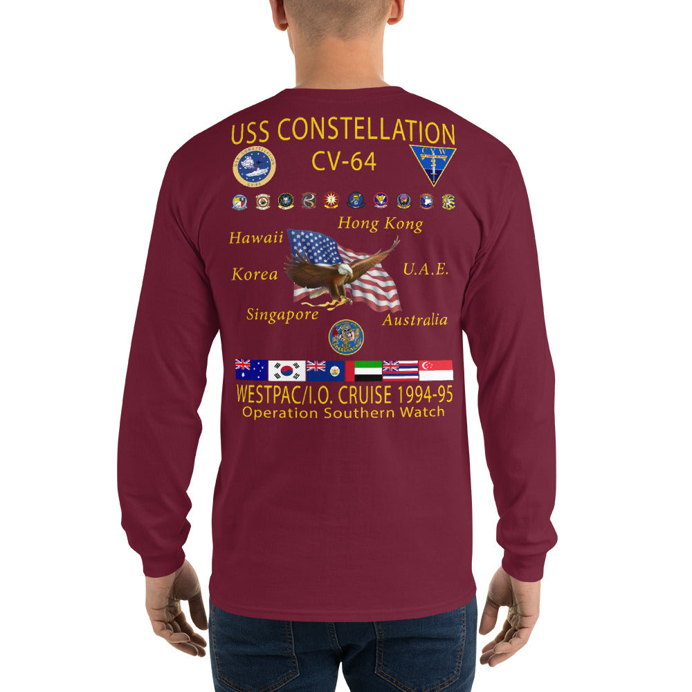 USS Constellation (CV-64) 1994-95 Long Sleeve Cruise Shirt