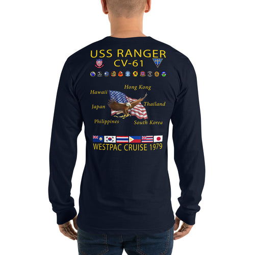 USS Ranger (CV-61) 1979 Long Sleeve Cruise Shirt