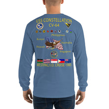 Load image into Gallery viewer, USS Constellation (CV-64) 1985 Long Sleeve Cruise Shirt