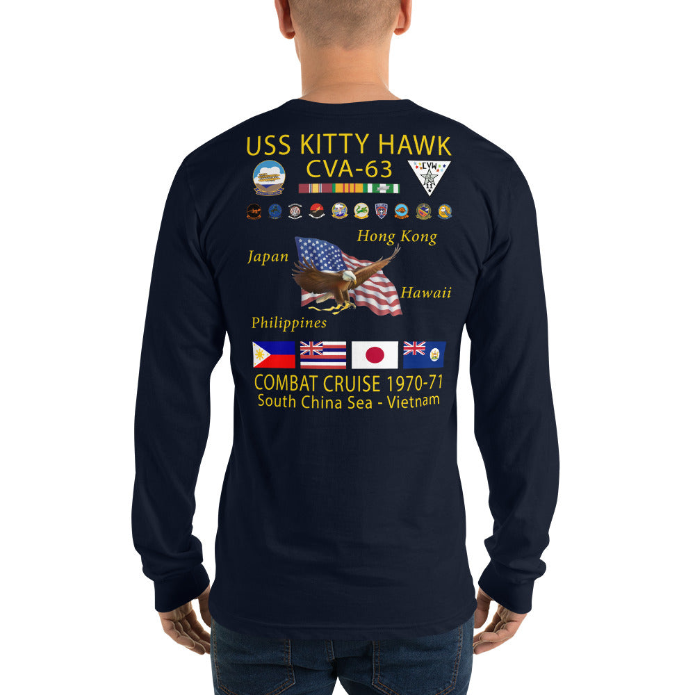 USS Kitty Hawk (CVA-63) 1970-71 Long Sleeve Cruise Shirt