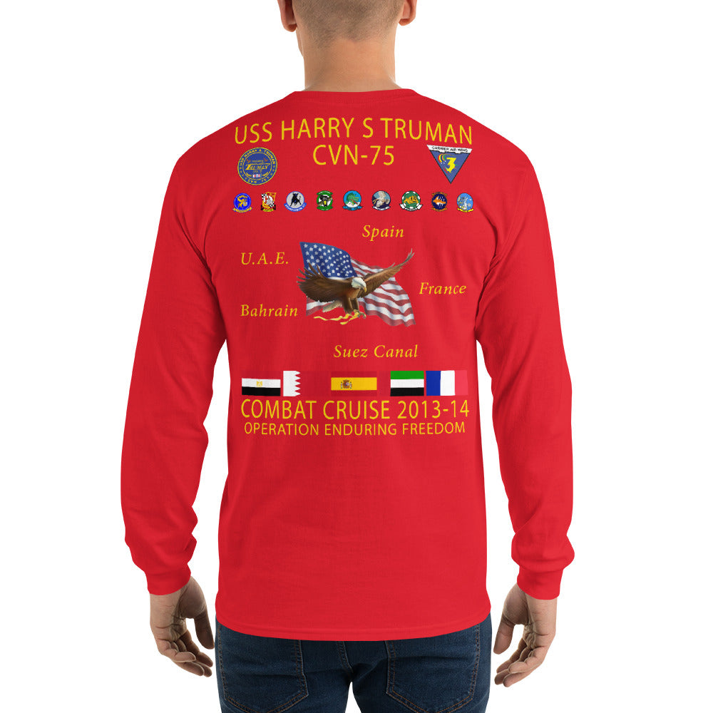 USS Harry S. Truman (CVN-75) 2013-14 Long Sleeve Cruise Shirt