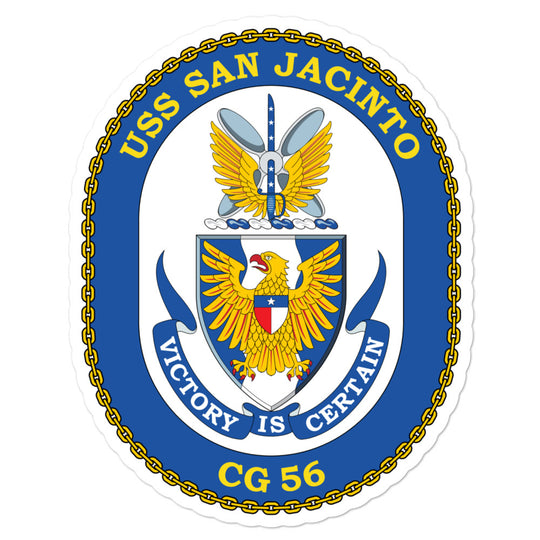 USS San Jacinto (CG-56) Ship's Crest Vinyl Sticker