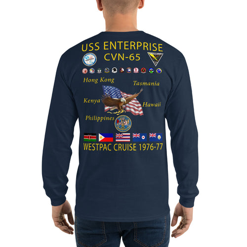 USS Enterprise (CVN-65) 1976-77 Long Sleeve Cruise Shirt