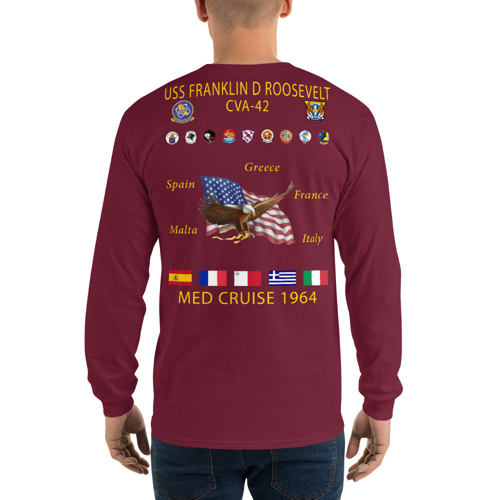 USS Franklin D. Roosevelt (CVA-42) 1964 Long Sleeve Cruise Shirt