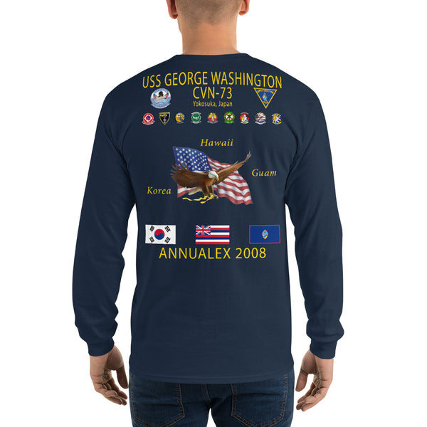 USS George Washington (CVN-73) 2008 ANNUAL EX Long Sleeve Cruise Shirt