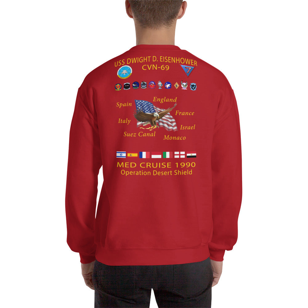 USS Dwight D. Eisenhower (CVN-69) 1990 Cruise Sweatshirt