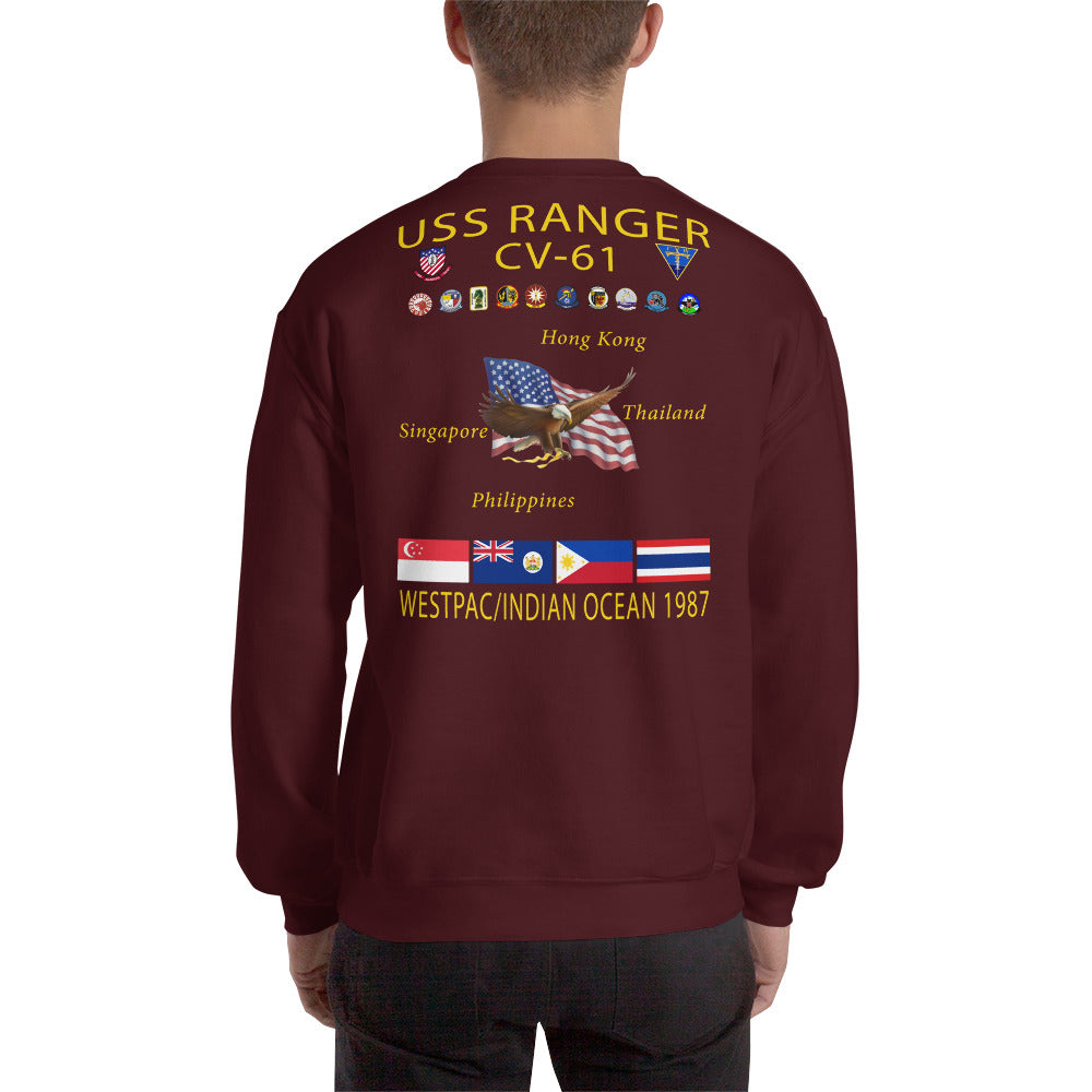 USS Ranger (CV-61) 1987 Cruise Sweatshirt