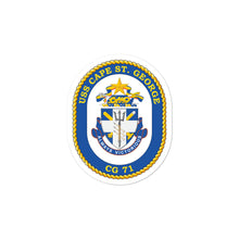 Load image into Gallery viewer, USS Cape St. George (CG-71) Ship&#39;s Crest Vinyl Stickers