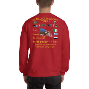USS Theodore Roosevelt (CVN-71) 1993 Cruise Sweatshirt