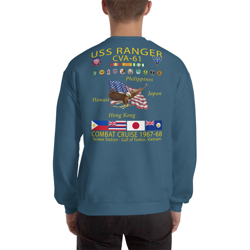 USS Ranger (CVA-61) 1967-68 Cruise Sweatshirt