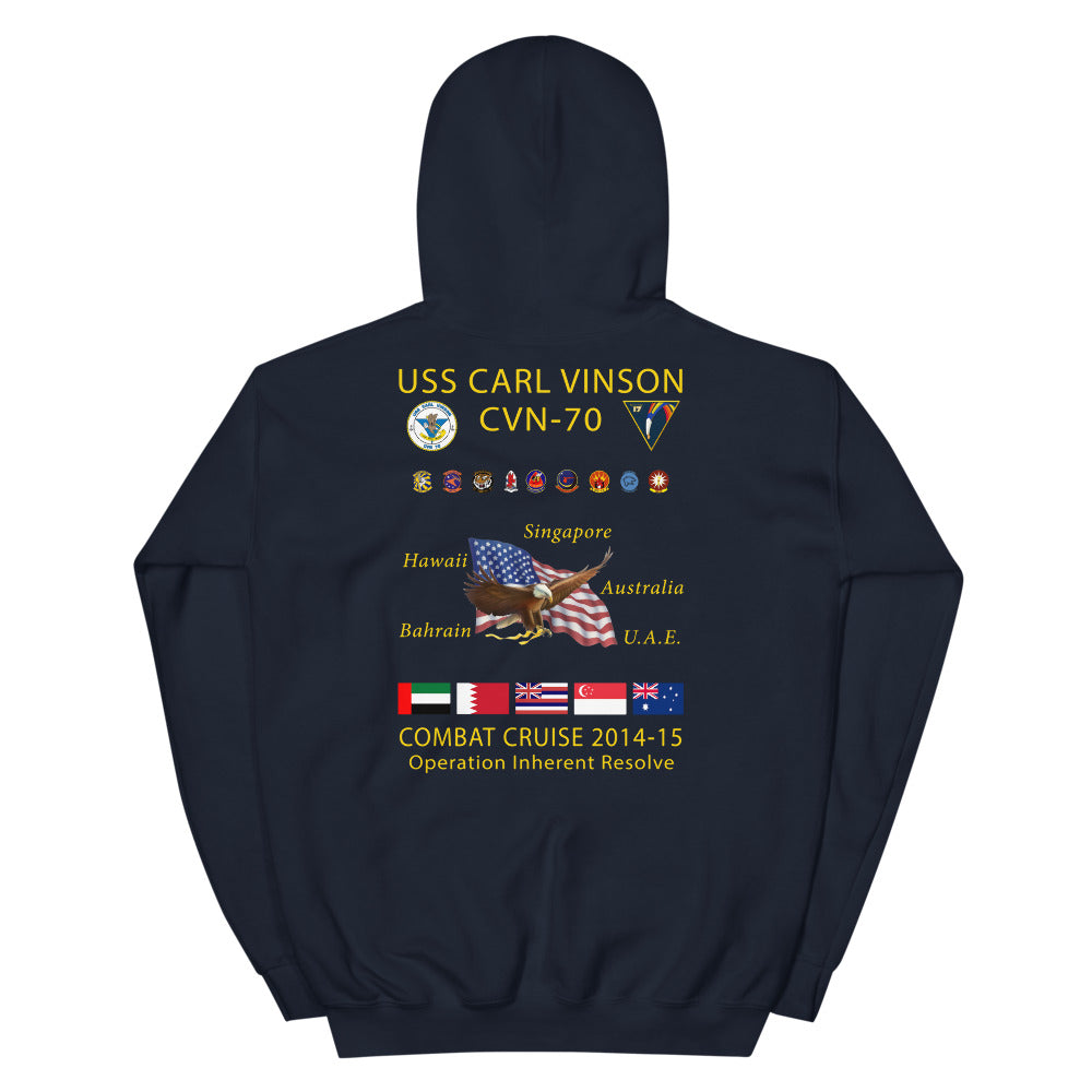 USS Carl Vinson (CVN-70) 2014-15 Cruise Hoodie