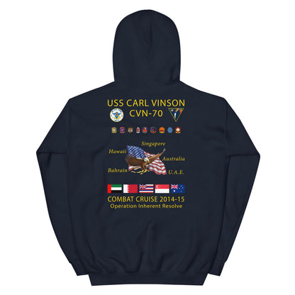 USS Carl Vinson (CVN-70) 2014-15 Cruise Hoodie