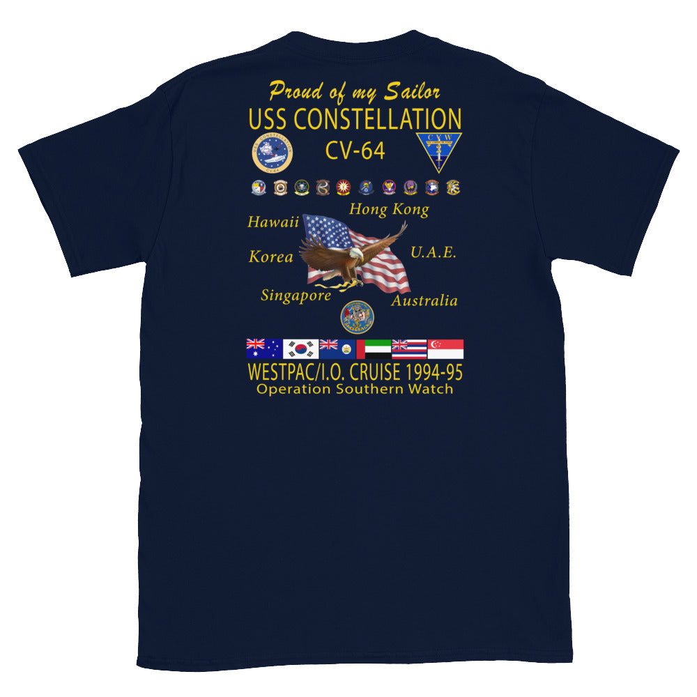 USS Constellation (CV-64) 1994-95 Cruise Shirt - FAMILY