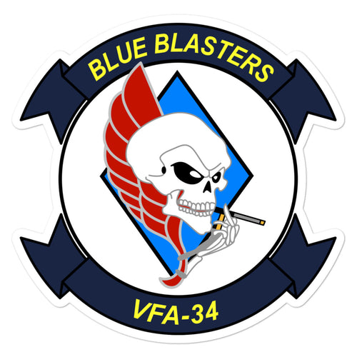 VFA-34 Blue Blasters Squadron Crest Vinyl Sticker