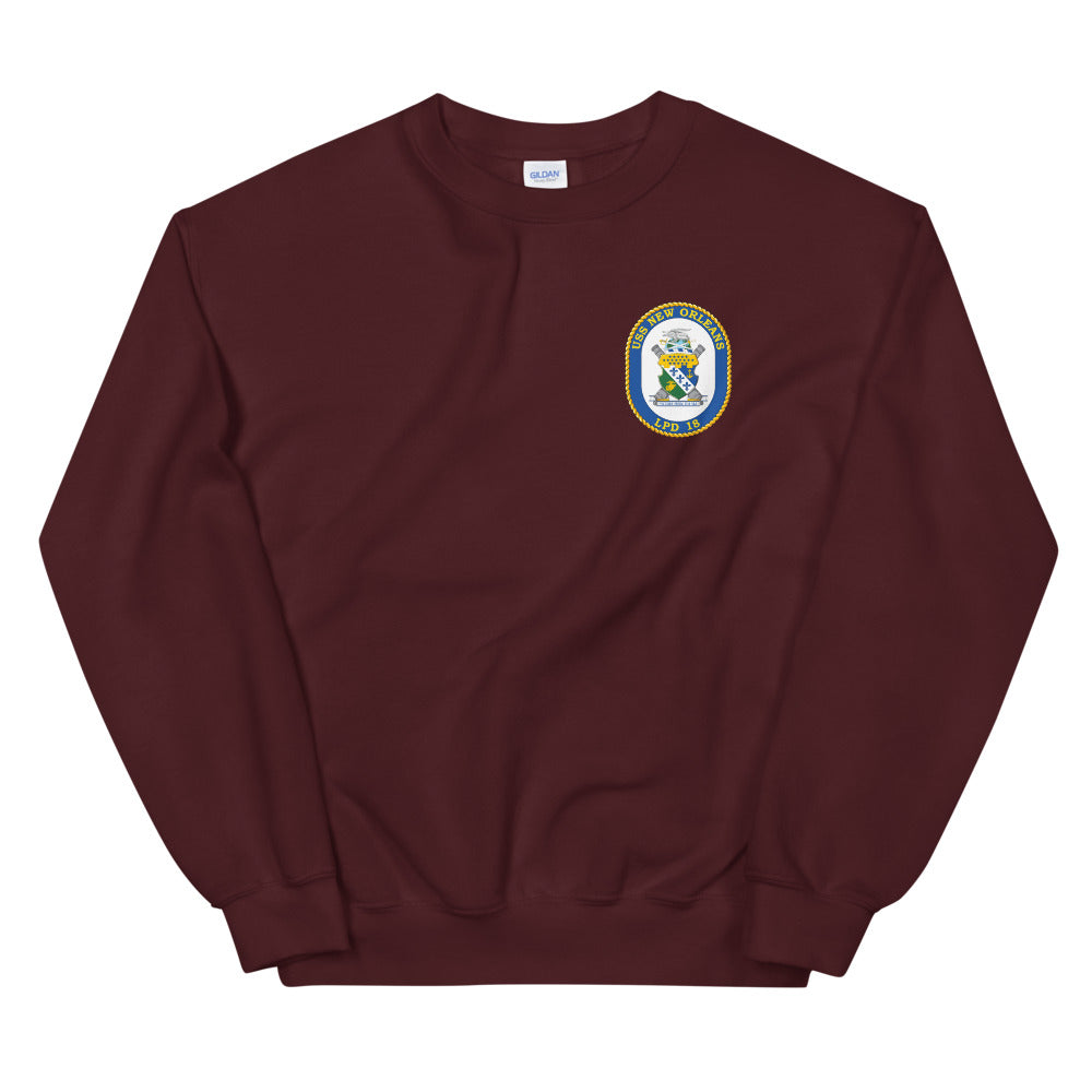 USS New Orleans (LPD-18) Ship's Crest Sweatshirt