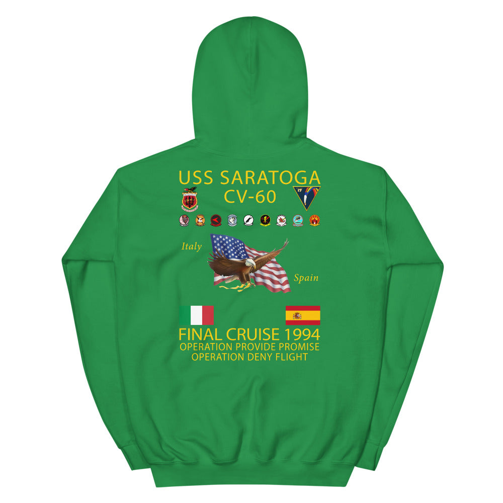 USS Saratoga (CV-60) 1994 Cruise Hoodie