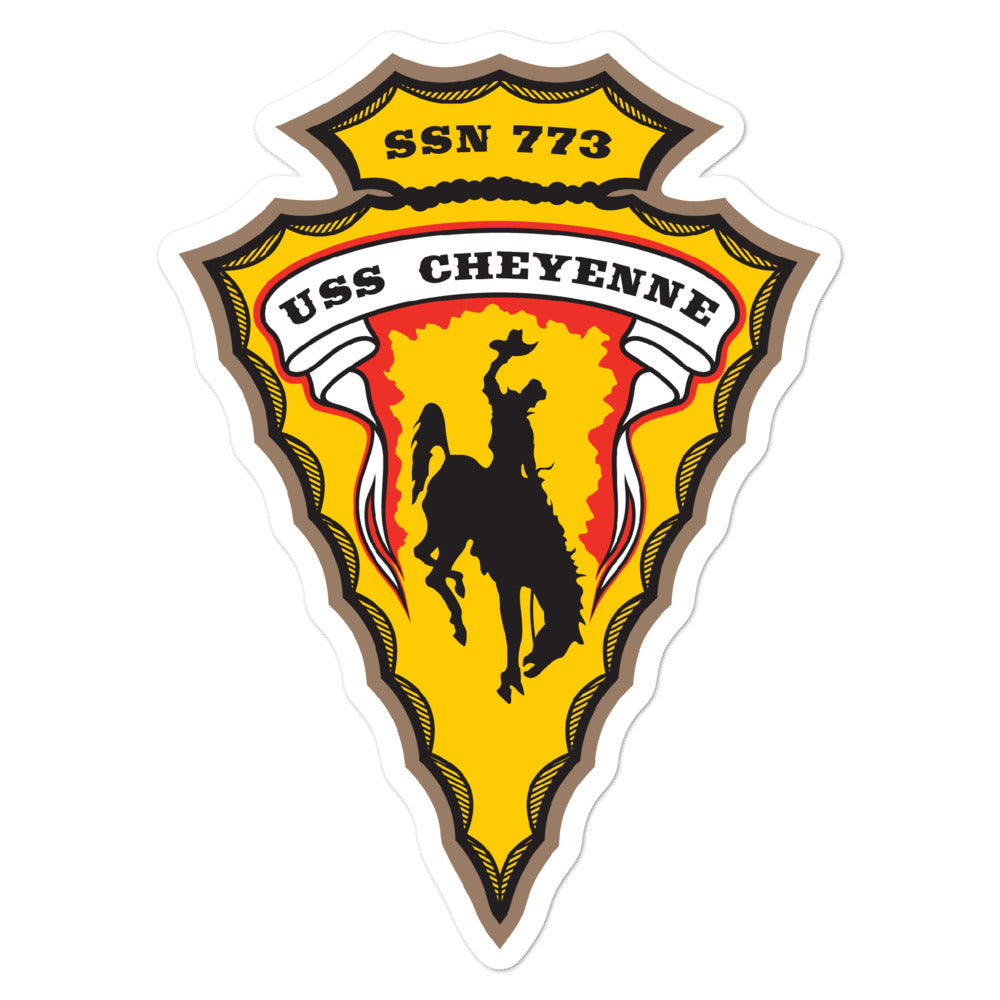 USS Cheyenne (SSN-773) Ship's Crest Vinyl Sticker
