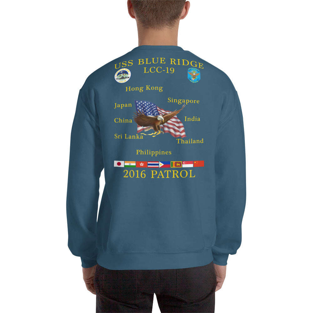 USS Blue Ridge (LCC-19) 2016 Patrol Sweatshirt