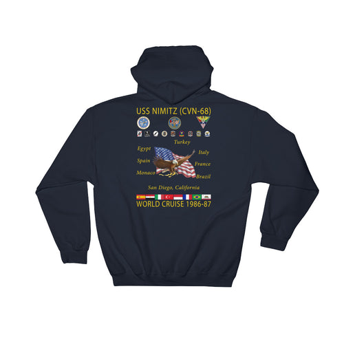 USS Nimitz (CVN-68) 1986-87 Cruise Hoodie