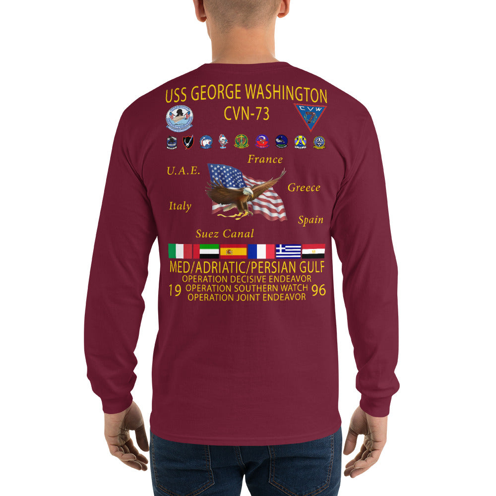USS George Washington (CVN-73) 1996 Long Sleeve Cruise Shirt