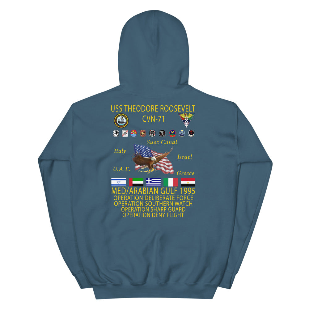 USS Theodore Roosevelt (CVN-71) 1995 Cruise Hoodie