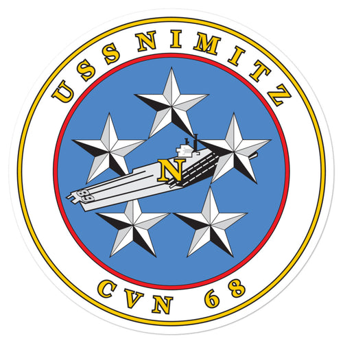 USS Nimitz (CVN-68) Ship's Crest Vinyl Sticker
