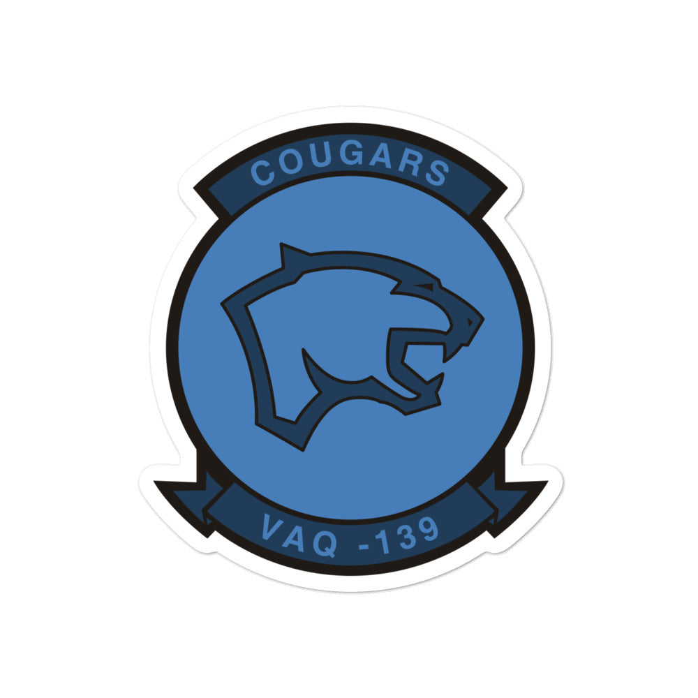 VAQ-139 Cougars Squadron Crest Vinyl Sticker