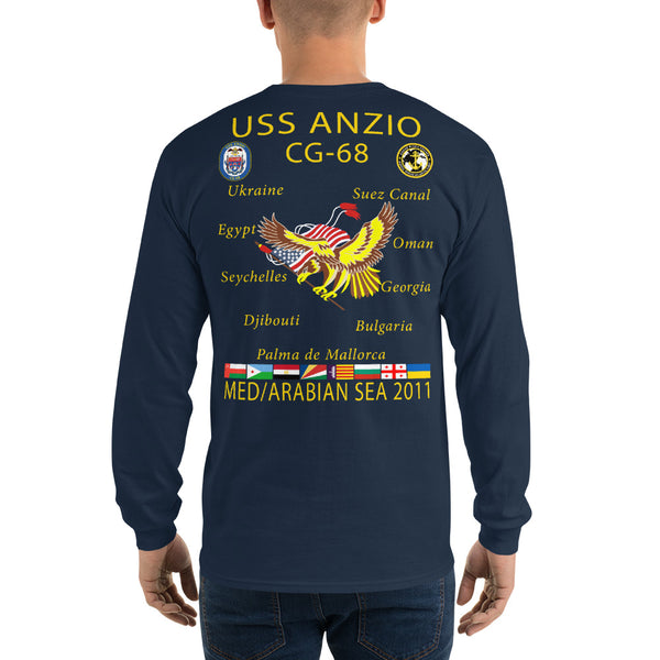 USS Anzio (CG-68) 2011 Long Sleeve Cruise Shirt