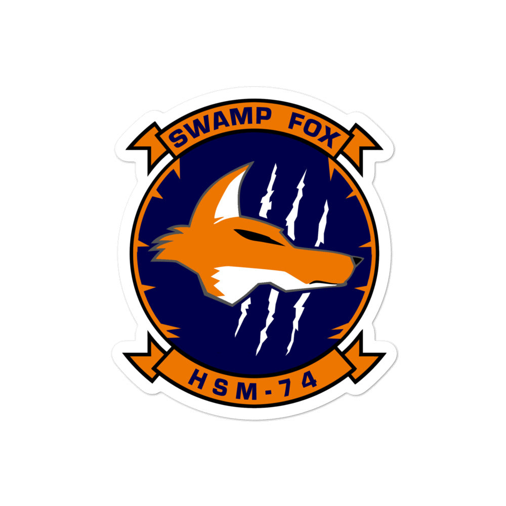 HSM-74 Swamp Foxes Squadron Crest Vinyl Sticker
