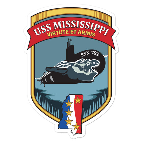 USS Mississippi (SSN-782) Ship's Crest Vinyl Shirt