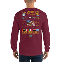 Load image into Gallery viewer, USS Enterprise (CVN-65) 2012 Long Sleeve Cruise Shirt