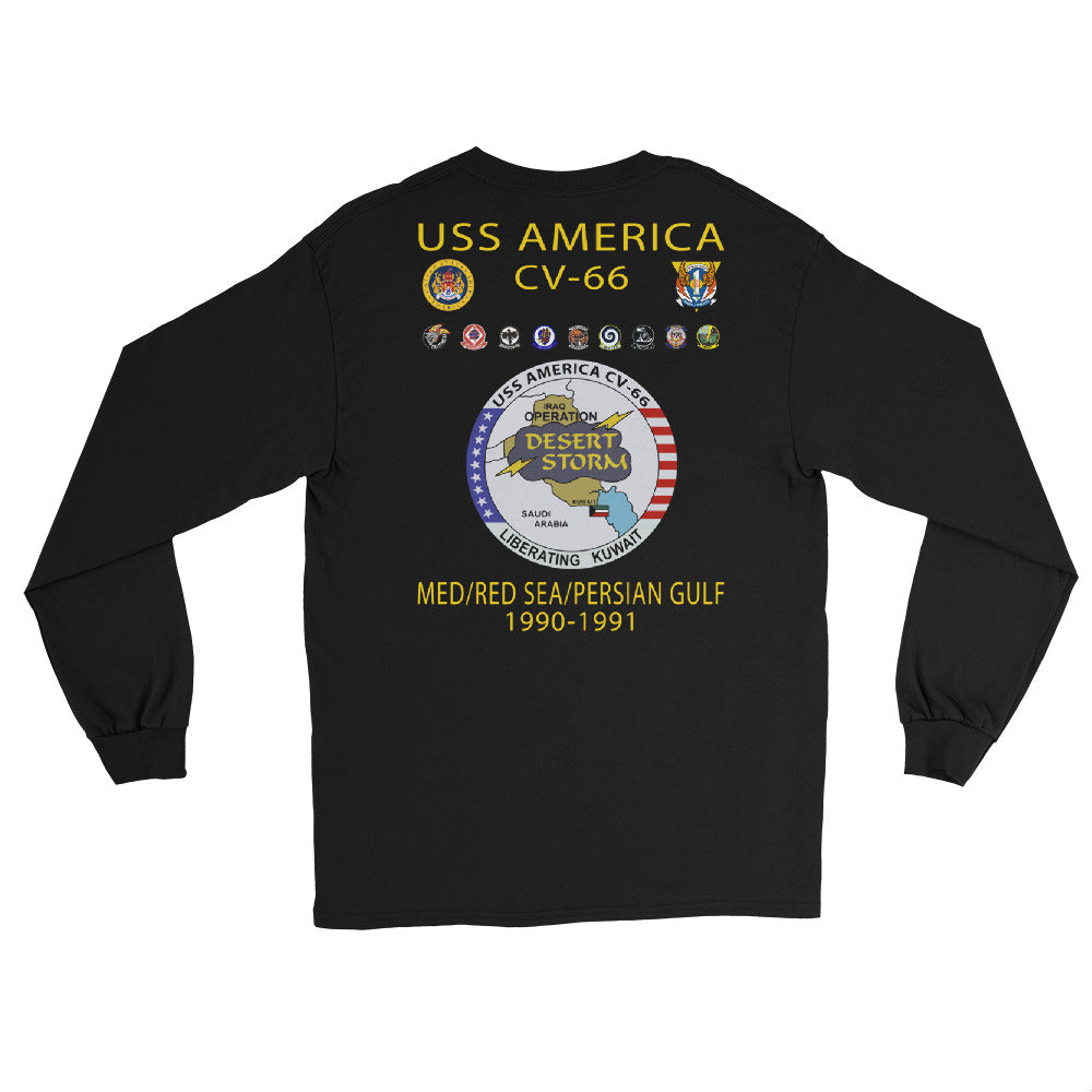 USS America (CV-66) 1990-91 Long Sleeve Cruise Shirt (Ver 2)