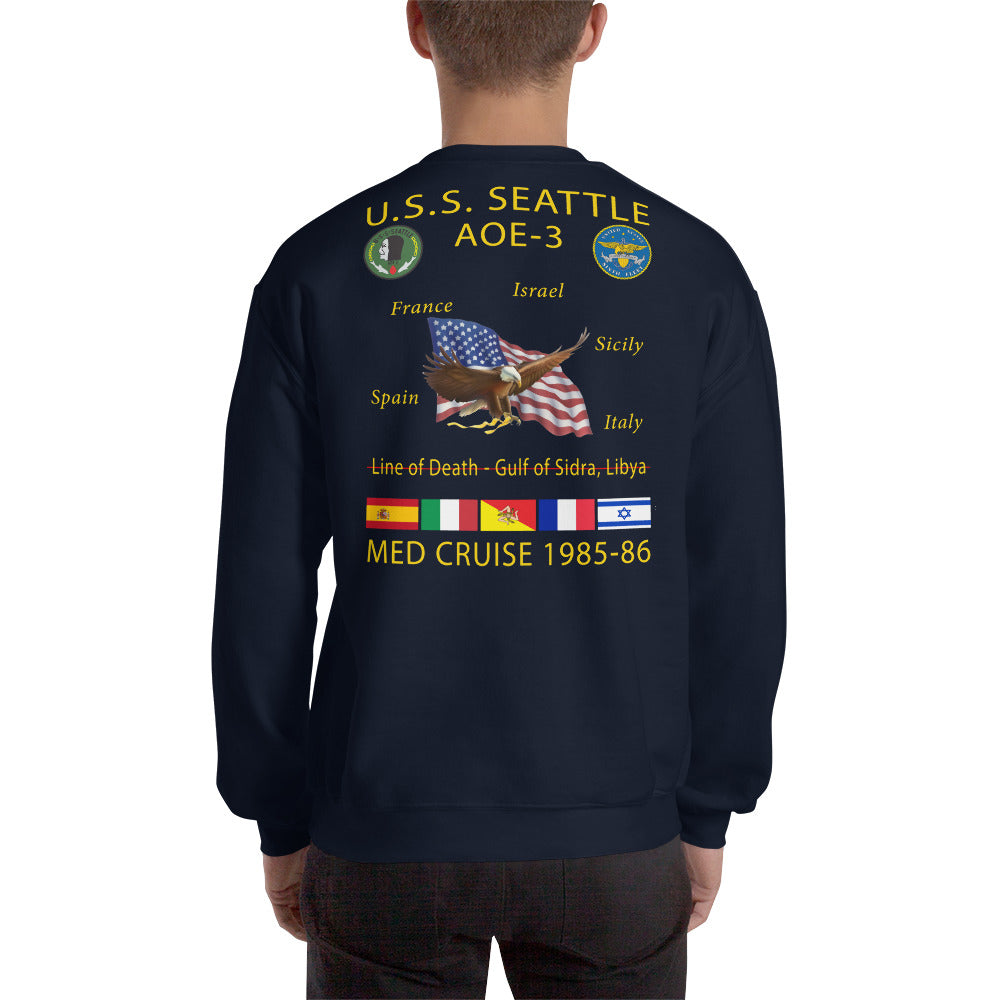 USS Seattle (AOE-3) 1985-86 Cruise Sweatshirt