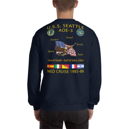 USS Seattle (AOE-3) 1985-86 Cruise Sweatshirt