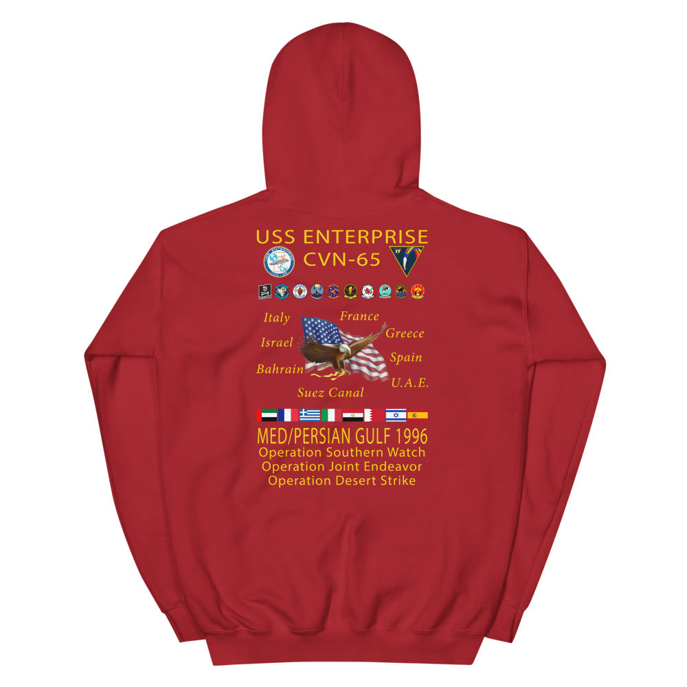 USS Enterprise (CVN-65) 1996 Cruise Hoodie
