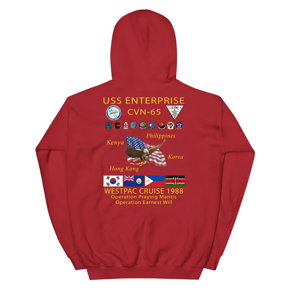 USS Enterprise (CVN-65) 1988 Cruise Hoodie