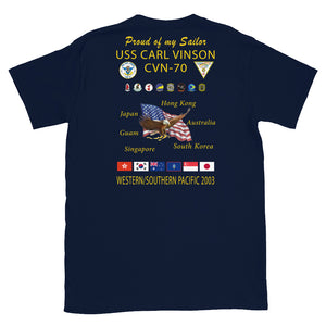 USS Carl Vinson (CVN-70) 2003 Cruise Shirt - FAMILY