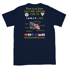 Load image into Gallery viewer, USS Carl Vinson (CVN-70) 2003 Cruise Shirt - FAMILY