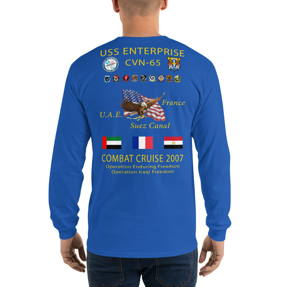USS Enterprise (CVN-65) 2007 Long Sleeve Cruise Shirt