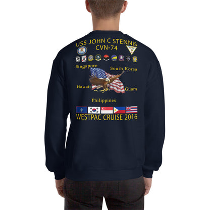 USS John C. Stennis (CVN-74) 2016 Cruise Sweatshirt